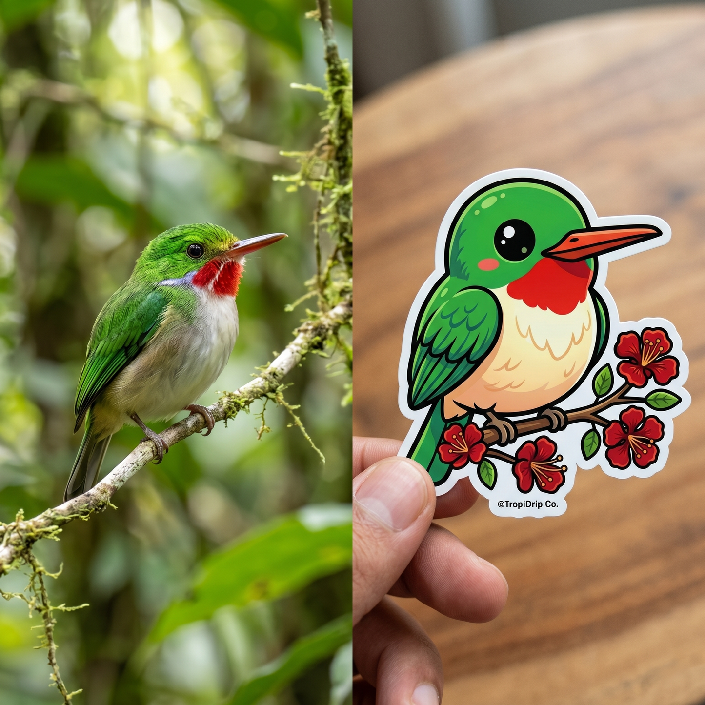 San Pedrito Tody Bird Sticker | Puerto Rican Heritage Vinyl Sticker
