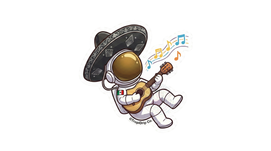 Mexican Astronaut Mariachi Sticker | Mexican Heritage