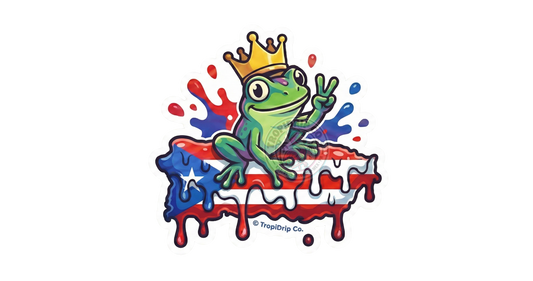 El Coquí King (Puerto Rico Map) - Vinyl Sticker