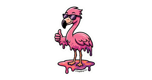 Meltie the Flamingo - Vinyl Sticker