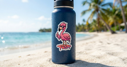 Meltie the Flamingo - Vinyl Sticker