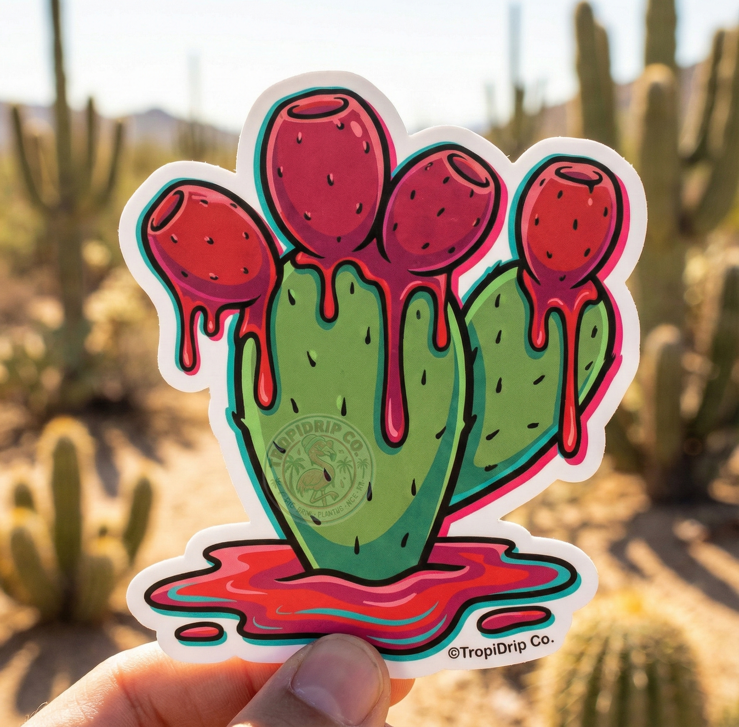 The Neon Nopal Drip (Mexico) - Vinyl Sticker