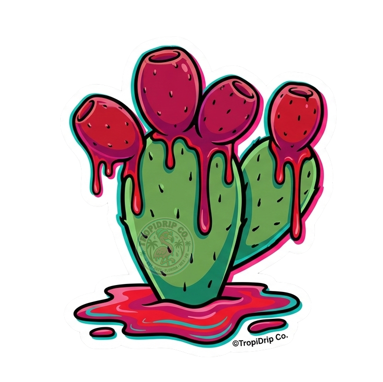 The Neon Nopal Drip (Mexico) - Vinyl Sticker