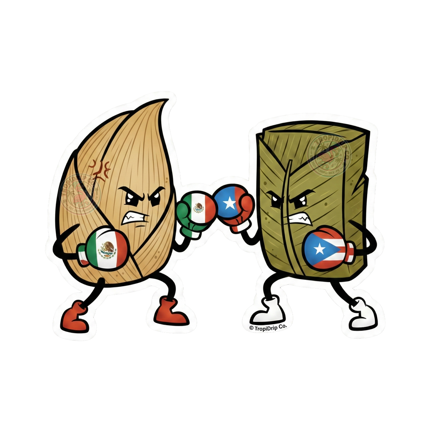 The Great Debate: Tamal vs Pastel - Vinyl Sticker