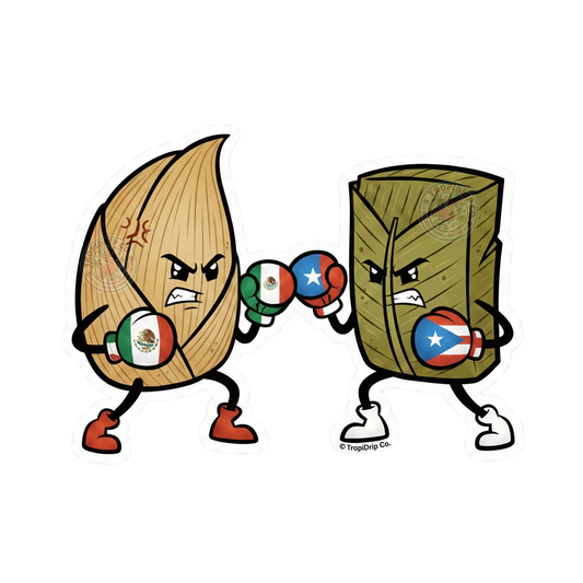 The Great Debate: Tamal vs Pastel - Vinyl Sticker